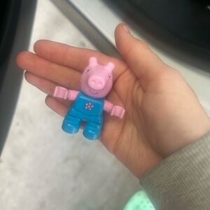 Pink and Blue  peppa pig Lego duplo Toy Figure